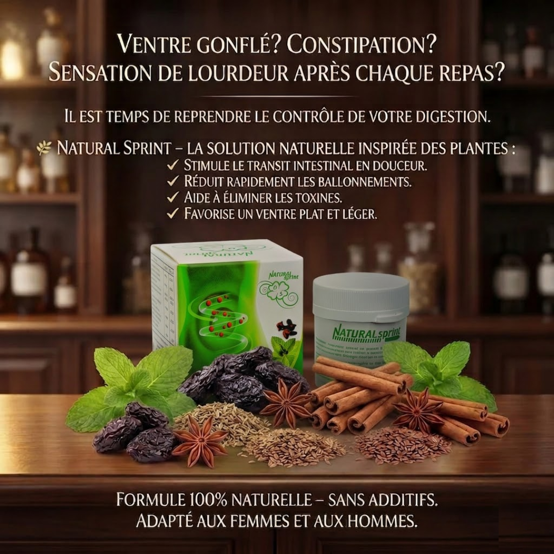 Natural Sprint – 90 comprimés pour soulager la constipation et retrouver un transit naturel 🇮🇹